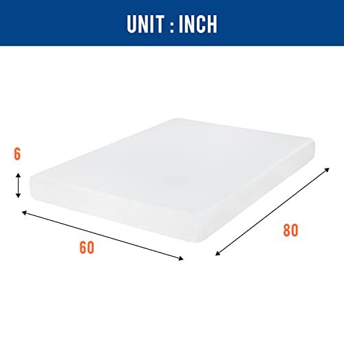| 6 Inch Queen Mattress | Medium Firm | Gel Memory Foam | White, view 3