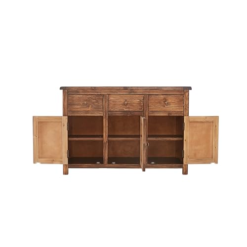 Solid Wood Long Sideboard Measuring 47" x 16" x 32" - MS405 (Light Coffee), view 5