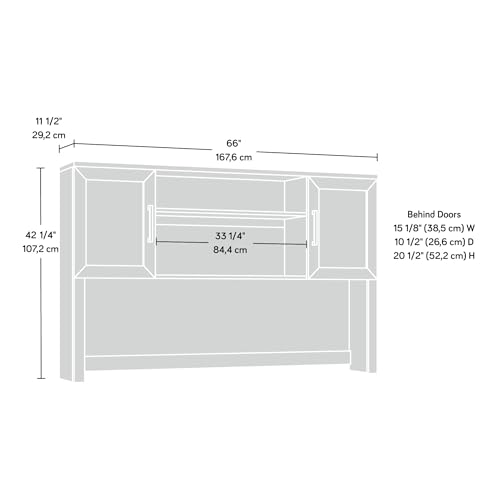 Tiffin Line Commercial Office Hutch, in Raven Oak Finish, view 4