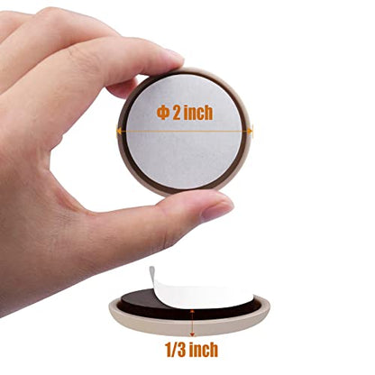 Furniture Sliders for Carpet & Hardwood Floors, 16 Pack 2 Inch Furniture Moving Pads with Heavy Duty Adhesive, Easily Move Any Item While Protect The Floor