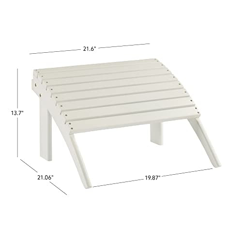 Adirondack, White Ottoman