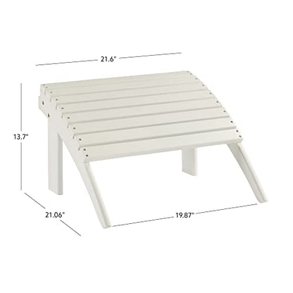 Adirondack, White Ottoman