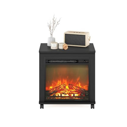 Jensen Fireplace Night Stand with Wheels, Americano, view 8