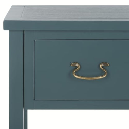SAFAVIEH Home Collection – Cindy Teal Console Table with Three Drawers, French Farmhouse Storage Console, Tapered Leg Design (AMH6568H)