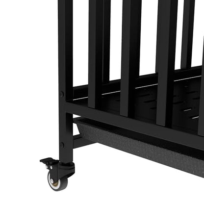 Farmhouse Dog Crate Furniture, 32.5 Inch Wooden Dog Kennel with Removable Tray, view 6