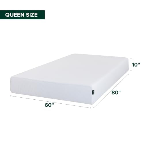 Zinus 10 Inch Queen Green Tea Cooling Memory Foam Mattress, Medium Feel, view 3