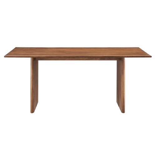 Amistad 72Inch Dining Table Solid Wood Walnut Finish Modern Kitchen Room Entertaining Home Furniture Quality Stylish Elegant Durable Refined Versatile Contemporary