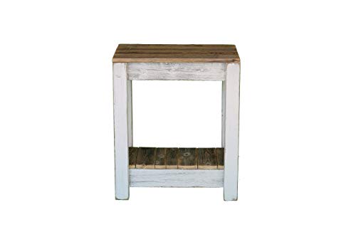 White combo end table, view 7