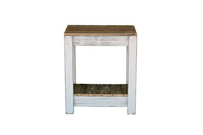 White combo end table, view 7