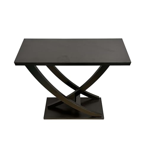 31" Small Console Table, Rustic Entryway Table with Curved Intersecting Legs, Wood Narrow Accent Sofa Table for Hallway, Entrance, Living Room, Small Space, Espresso