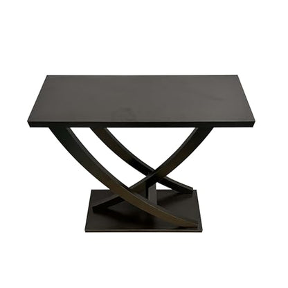 31" Small Console Table, Rustic Entryway Table with Curved Intersecting Legs, Wood Narrow Accent Sofa Table for Hallway, Entrance, Living Room, Small Space, Espresso