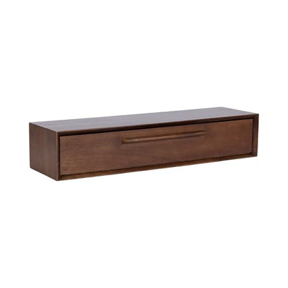 McCutcheon Mid-Century Floating Console Table for Entryway; 30 x 9 x 6; Walnut Brown; Decorative Transitional Floating Entryway Table for Use as Living Room Storage Wall Shelf