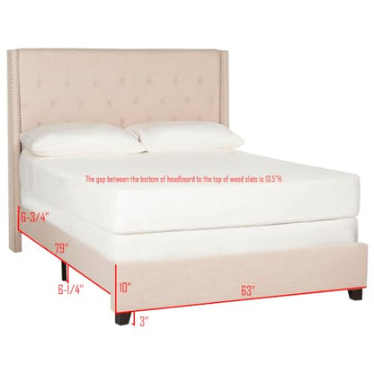 Home Collection Winslet Light Beige & Espresso Bed, Twin