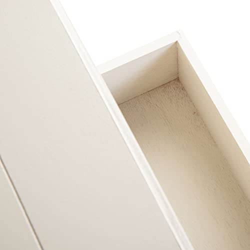 SAFAVIEH Furniture - Primrose 3-Drawer Console Table - Distressed White - Solid Wood - Farmhouse Classic Design - Ideal for Entryway, Living Room, Hallway, 23.5" W x 13" D x 29.5" H (CNS5707A)