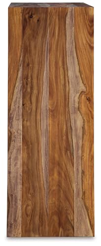 Signature Design by Ashley Dressonni Farmhouse 5-Drawer Chest of Drawers with Beveled Edge and Felt Lining, Light Brown