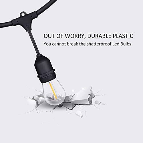 200FT String Lights for Outside LED Patio Lights Outdoor Waterproof with 63, view 5