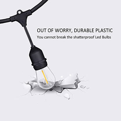 200FT String Lights for Outside LED Patio Lights Outdoor Waterproof with 63, view 5