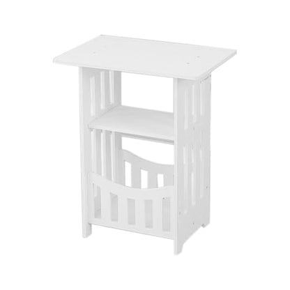White Nightstand, Small Night Stand Bedroom Furniture, Storage Cabinet for Bedroom, Closet, Living Room