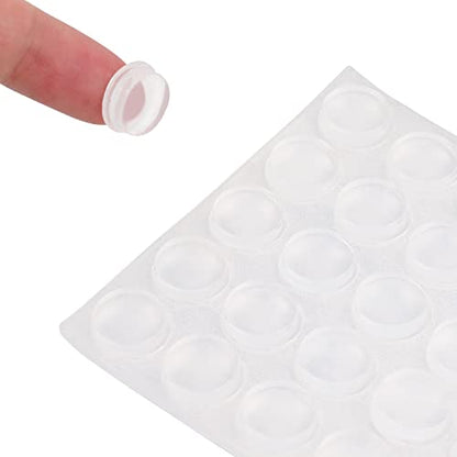 Cabinet Door Bumpers, Clear Self Adhesive Pads for Surface Protection, Noise Reduction and Sound Dampening, Rubber Stoppers for Drawers and Cupboards, 300-Piece, 6.9 x 4.5 x 0.6 inch