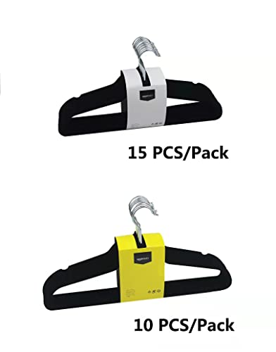Slim Velvet Non-Slip Space Saving Suit Clothes Hangers, Closet Organizer, Black, view 7