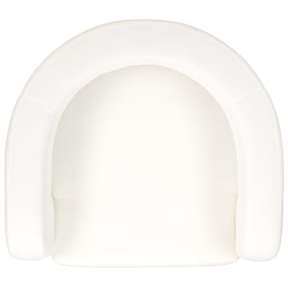 SAFAVIEH Couture Collection Anissa White Barrel Back Upholstered Accent Chair (Fully Assembled)