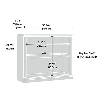 2 Tier Book Shelf Wooden Bookcase Multipurpose Bookshelf for Home Office, Living Room, in Salt Oak