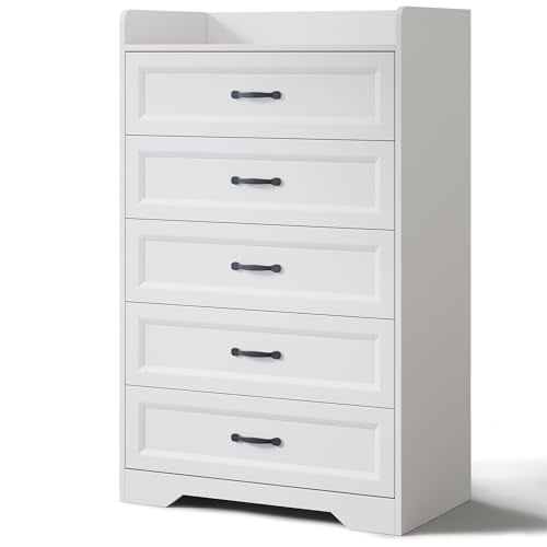 2-Piece Bedroom Furniture Set – Includes a 5 Drawer Dresser, a 6 Chest of Drawers,Modern Farmhouse Dresser Set, Ideal for Bedroom, Living Room