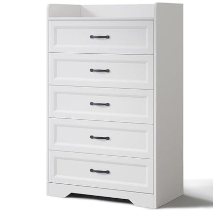 2-Piece Bedroom Furniture Set – Includes a 5 Drawer Dresser, a 6 Chest of Drawers,Modern Farmhouse Dresser Set, Ideal for Bedroom, Living Room