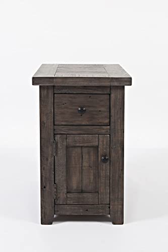 Jofran Madison County Pine Reclaimed Chairside End Table, Barnwood Brown