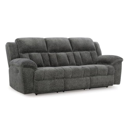 Signature Design by Ashley Frohn Contemporary Manual Reclining Sofa, Gray