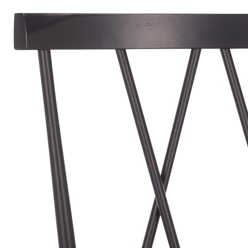 SAFAVIEH Furniture, Tayten Dining Chair Set of 2, Matte Black Solid Wood, view 5