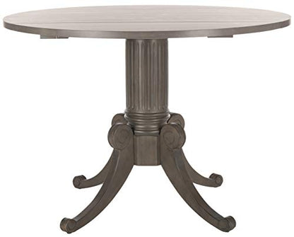 SAFAVIEH Furniture - Forest Drop Leaf Dining Table - Grey Wash - Solid Wood - Farmhouse Drop Leaf Design - Seats 4 - Ideal for Dining Room, Kitchen, 43.3"W x 43.3"D Open (DTB1000C)