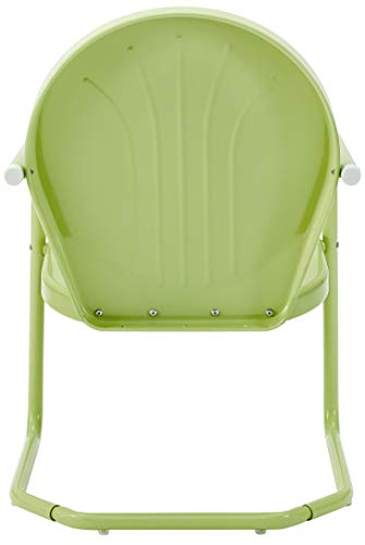 Griffith Outdoor Chair, Retro Metal Patio Chairs for Dining, Porch, Deck, Balcony, Key Lime