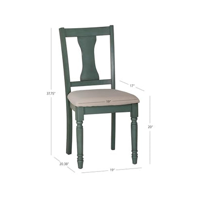 Powell Furniture Willow, Teal Blue, Set of 2 Side Chair