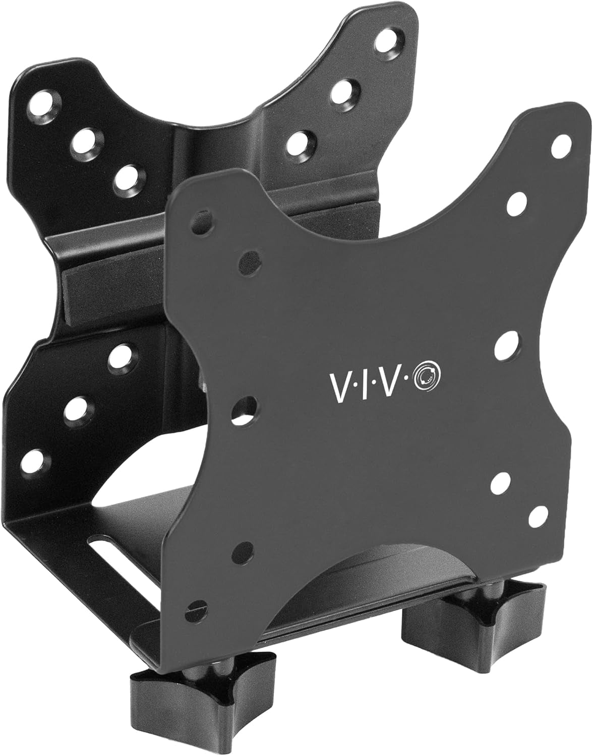 Adjustable Thin Client Mini PC Mount Bracket, CPU VESA under Desk and Monitor Arm Computer Holder, Black, MOUNT-PC05C