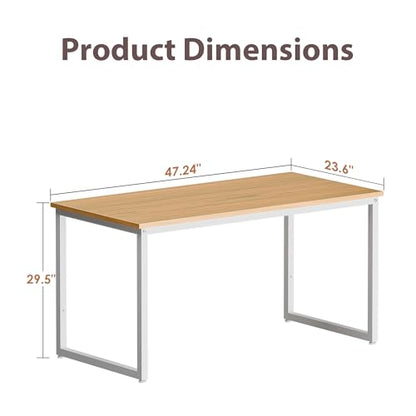 Computer Desk 47" Large Office Desk Computer Table Laptop PC Simple Study, view 4
