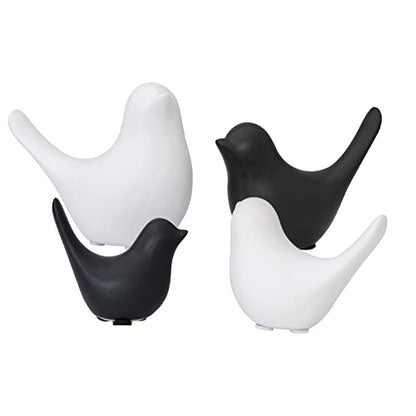 Small Birds Statues Black Modern Farmhouse Decor Deals, Farmhouse Decor for Kitchen Counter, Bathroom Shelf, Living Room, Office Sculpture, Knick Knacks for Shelves