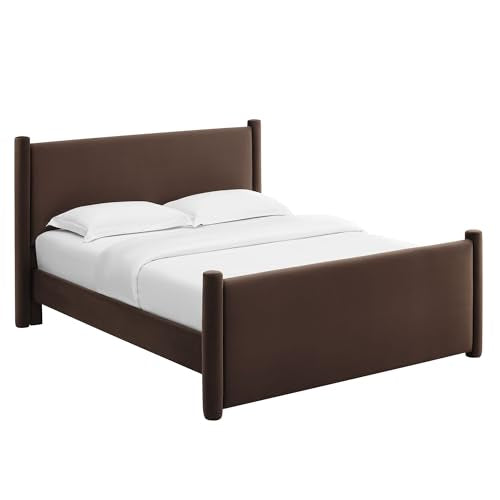 Rael Queen Platform Bed Frame with Upholstered Headboard and Footboard, view 6
