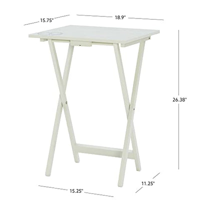 Home Décor Atlas Compass Set Tray Table, Gray