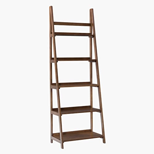 Melissa Walnut Mid-Century 5 Shelf Bookcase