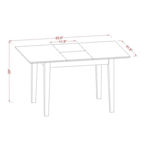 5-Piece Dining Set, Rectangular Oak Wood Table, 4 Limelight Linen Upholstered Parson Chairs, Compact Size, Nailhead Trim, Ergonomic Back Support, Kitchen or Dining Room Furniture for 2–4