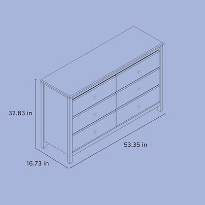 Alpine 6-Drawer Dresser, Driftwood, view 4
