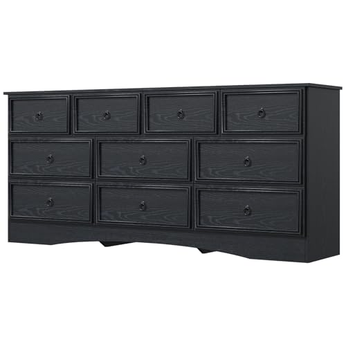 10-Drawer Dresser, Modern Wooden Storage Chest of Drawers, Dresser TV Stand, view 5