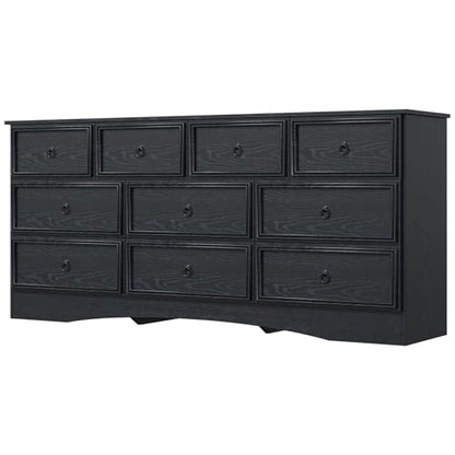 10-Drawer Dresser, Modern Wooden Storage Chest of Drawers, Dresser TV Stand, view 5