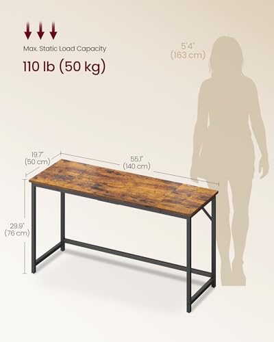 Computer Desk, Steel Frame Gaming Desk for Home Office, 55.1 Inch, view 6
