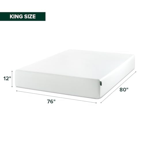 Memory Foam 12 Inch Green Tea Mattress, King, White, view 3