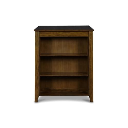 New Classic Furniture Gia Counter Table with Two Chairs and Storage Shelf, 30-Inch, Brown