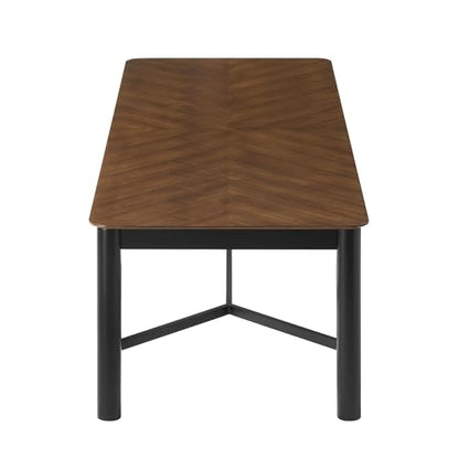 Ashlan 110Inch Dining Table Solid Wood Walnut Finish Modern Kitchen Room Entertaining Home Furniture Quality Stylish Elegant Durable Refined Versatile Contemporary