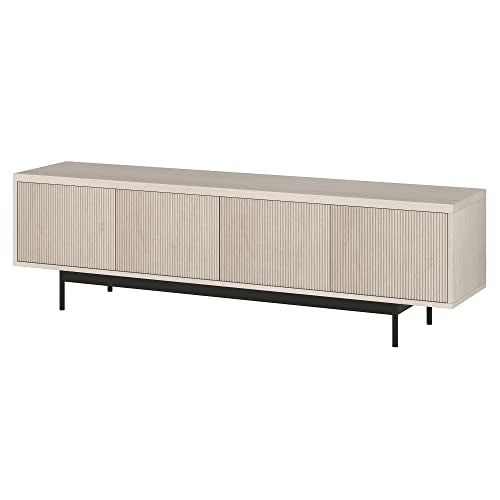 Henn&Hart 70" TV Stand for TVs up to 75", Beech White, view 6
