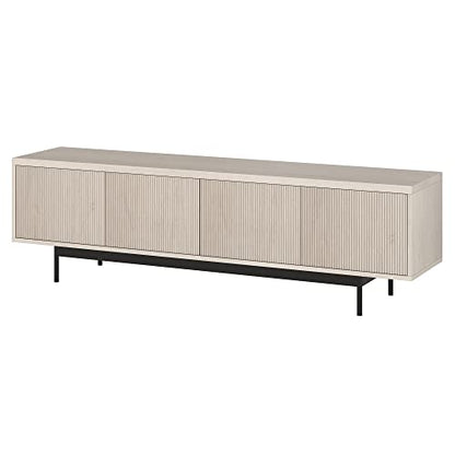 Henn&Hart 70" TV Stand for TVs up to 75", Beech White, view 6